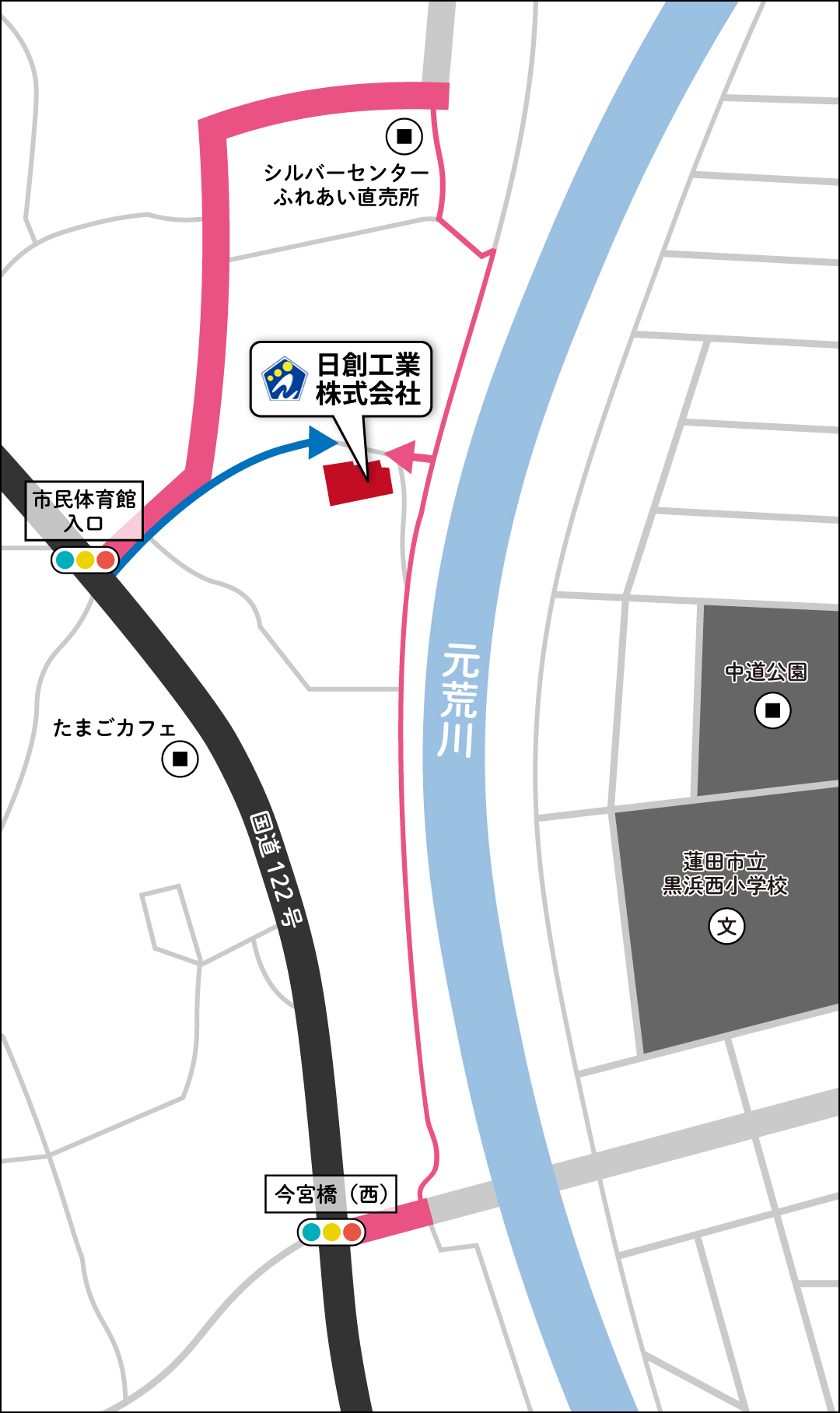 搬入ルート案内図